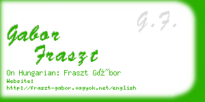 gabor fraszt business card